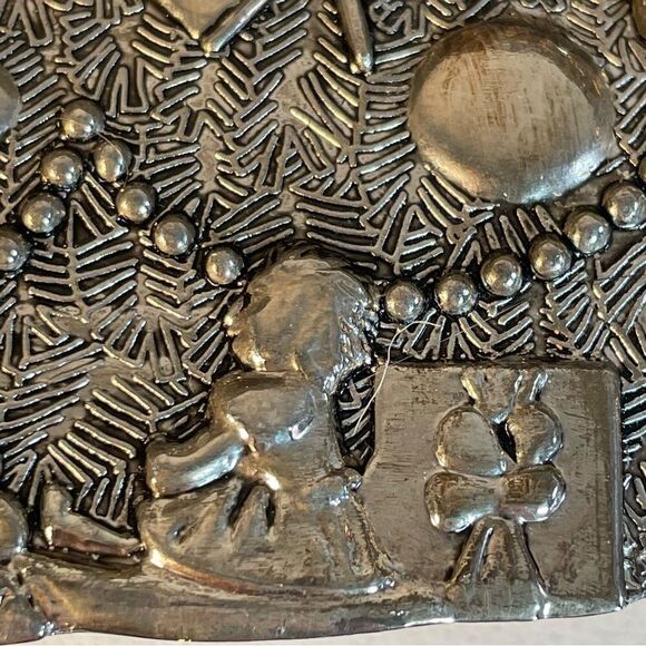 Vintage Silver Plated Christmas Tree Small Dish, Tray/ Candy/Nuts/Trinkets/Bulbs - Picture 14 of 16